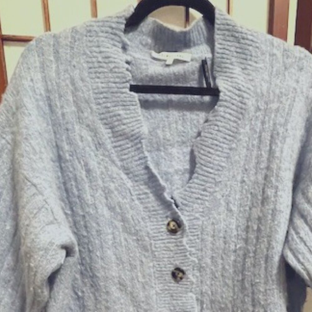 Helmut Lang Cozy Cardigan - Size Large - Blue